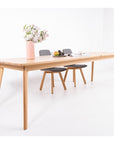Table de salle à manger à rallonge en bois massif hêtre ou chêne KAMBIO 2 | KARPIS
