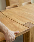 Table de salle à manger rectangulaire extensible en chêne BALDER jusqu'à 5 m | VESKOR
