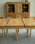 Table de salle à manger rectangulaire extensible en chêne BALDER jusqu'à 5 m | VESKOR
