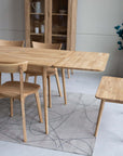 Table de salle à manger à rallonge en chêne massif MALMO 2 | VESKOR