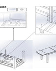 Table de salle à manger rectangulaire extensible en chêne BALDER jusqu'à 5 m | VESKOR