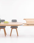 Table de salle à manger à rallonge en bois massif hêtre ou chêne IKONA | KARPIS