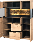 Vitrine en chêne NAPOLI 22 | LoftStory