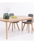 Table de salle à manger à rallonge en bois massif hêtre ou chêne IKONA | KARPIS