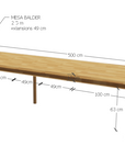 Table de salle à manger rectangulaire extensible en chêne BALDER jusqu'à 5 m | VESKOR