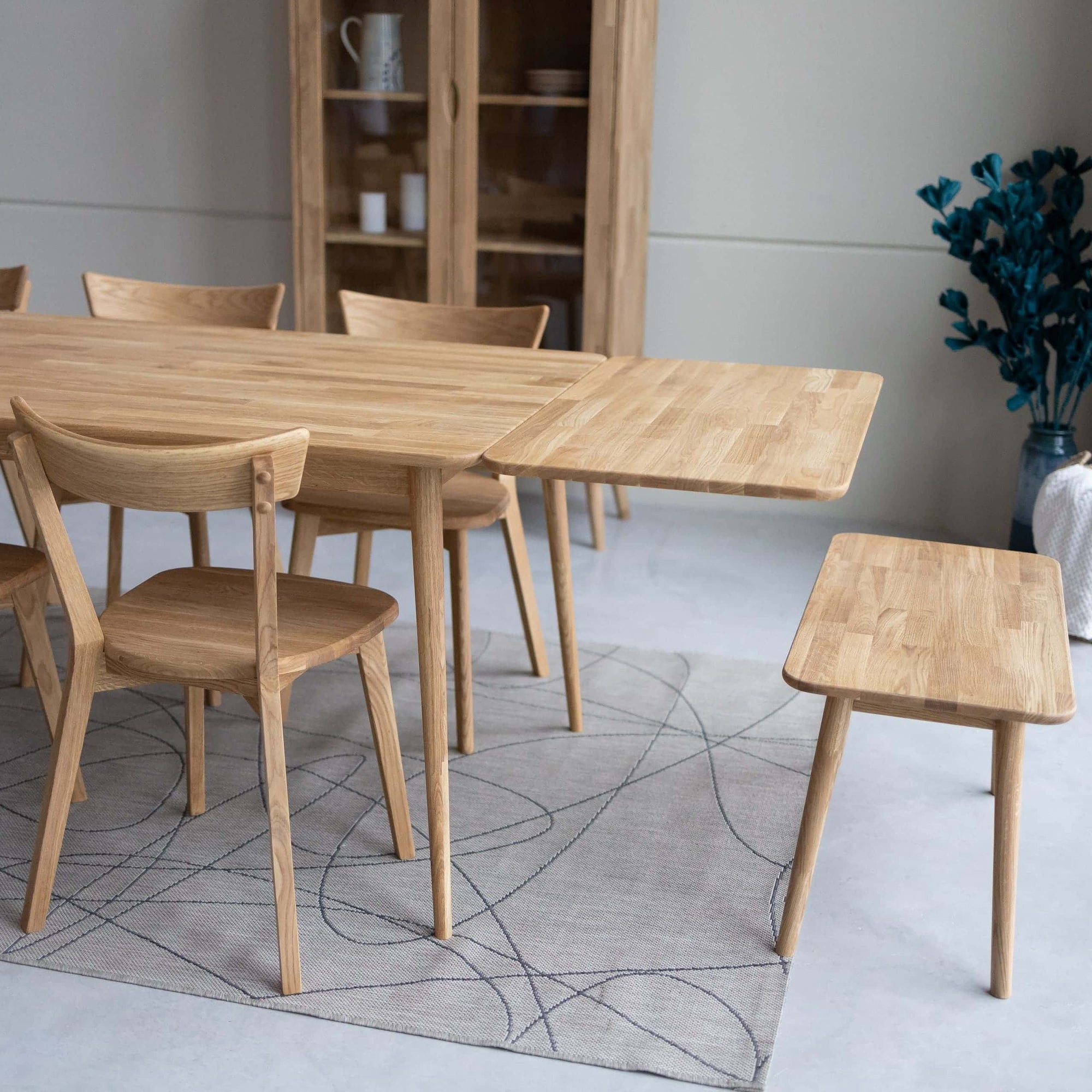 Table de salle à manger à rallonge en chêne massif MALMO 2 | VESKOR