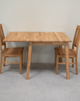 Table de salle à manger carrée à rallonge en bois de chêne massif TOMAS | VESKOR