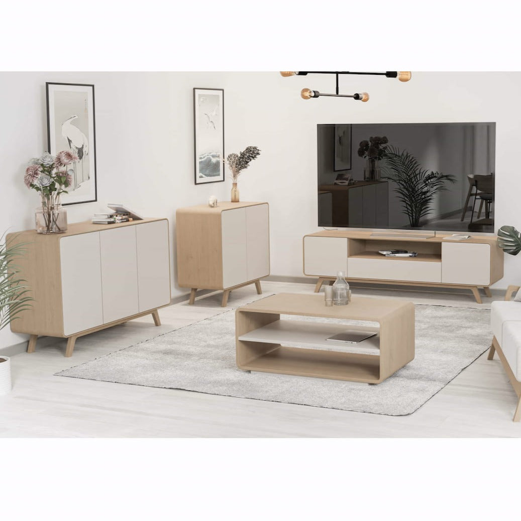 Meuble TV en bois massif OSLO 2 | VESKOR