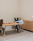 Table de salle à manger fixe en bois massif SUÈDE | VESKOR