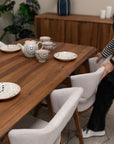 Table de salle à manger fixe en bois massif SUÈDE | VESKOR