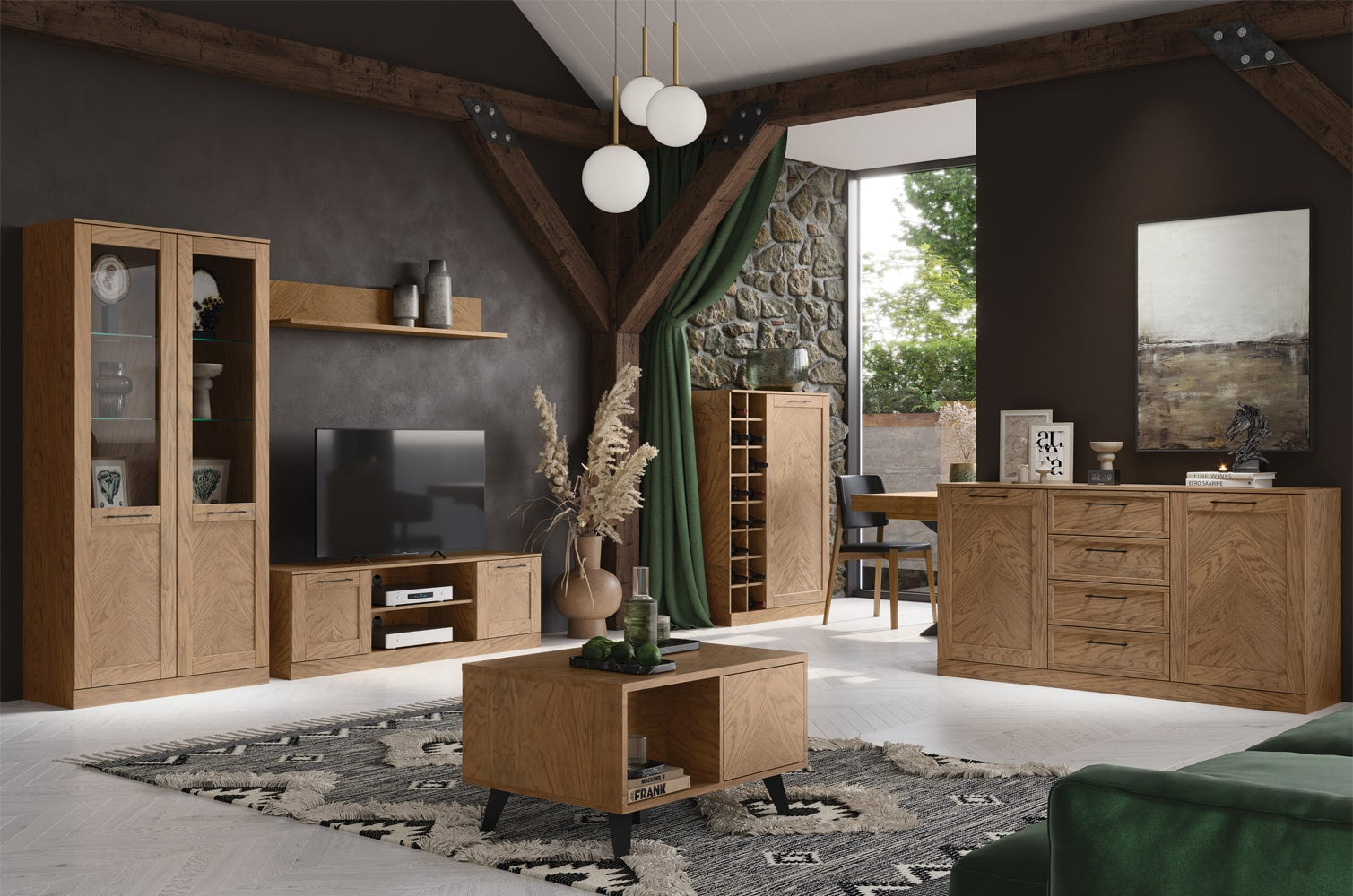 Vitrine en chêne COZY 12 | LoftStory