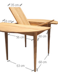 Table de salle à manger ronde à rallonge en bois de chêne MALMO | VESKOR