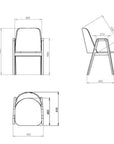 Lot de 2 ou 4 chaises de salle à manger Chill, structure en chêne massif, rembourrées | VESKOR